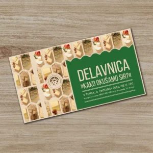 Vstopnica za 2. delavnico »Kako okušamo sir?«